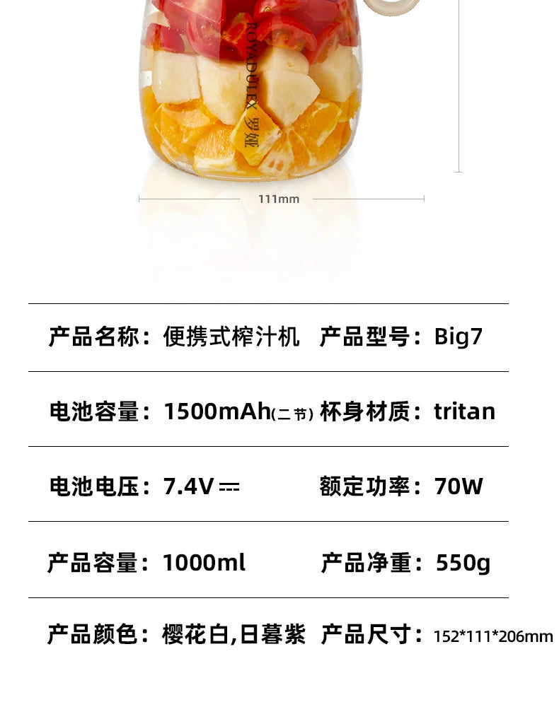 Multi-Function Portable Electric Juicer | 12 Blade Knife Juicer