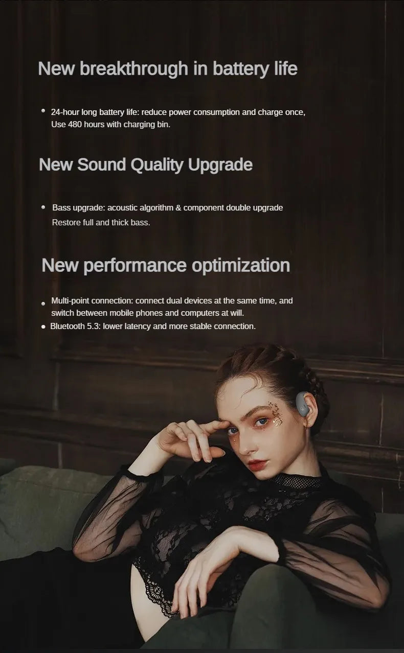 Bone Conduction Sports Bluetooth Headset | Waterproof Earbuds