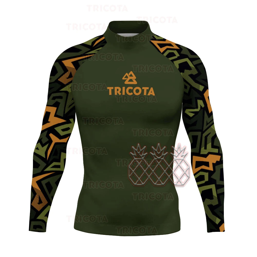 Men's UV Protection Long Sleeve Rash Guard for Surfing & Diving