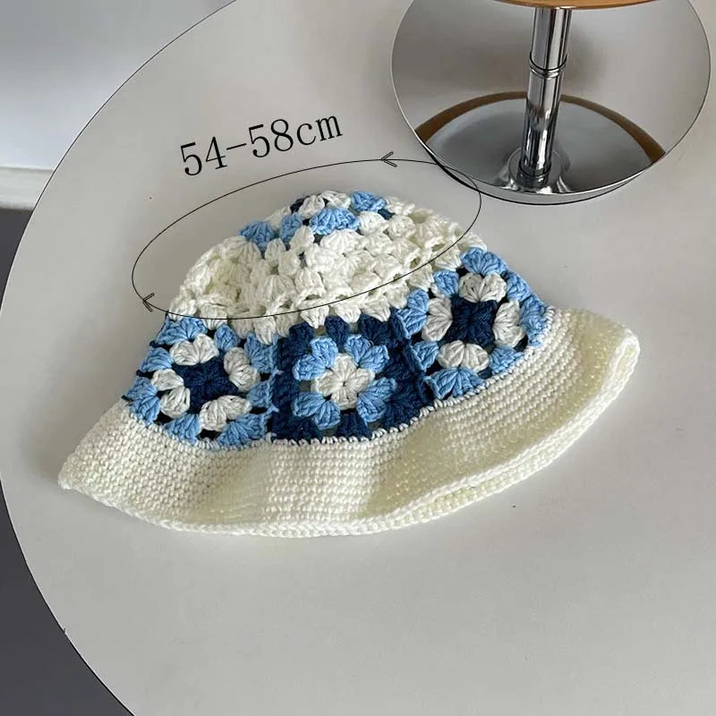 Women's Flower Crochet Bucket Hat | Handmade Spring Summer Style
