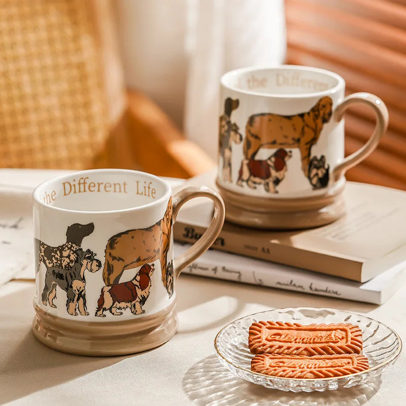 Cute Puppy Ceramic Mug | High Aesthetic Gift for Dog Lovers