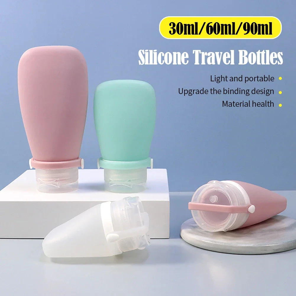Silicone Travel Bottle Set | Leakproof Refillable Cosmetic Containers