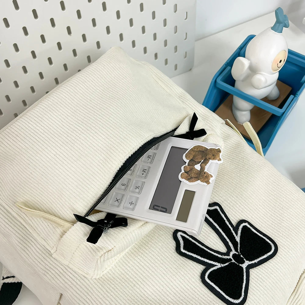 Cute Bowknot Aesthetic Backpack | Trendy School & Travel Bag