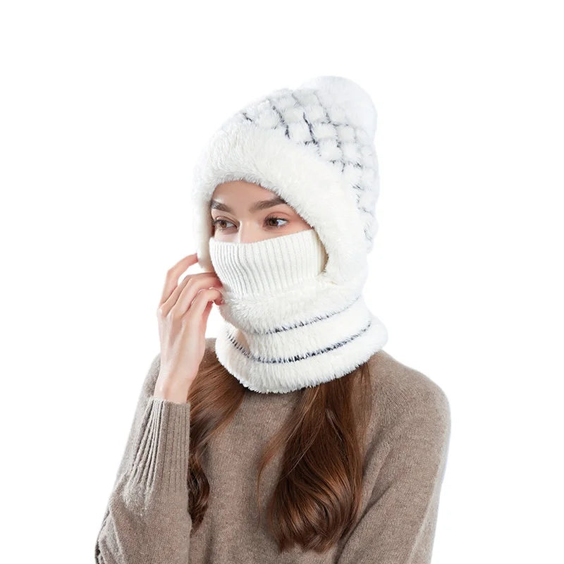 Women's 3-in-1 Fleece Lined Cycling Balaclava | Winter Windproof Hood