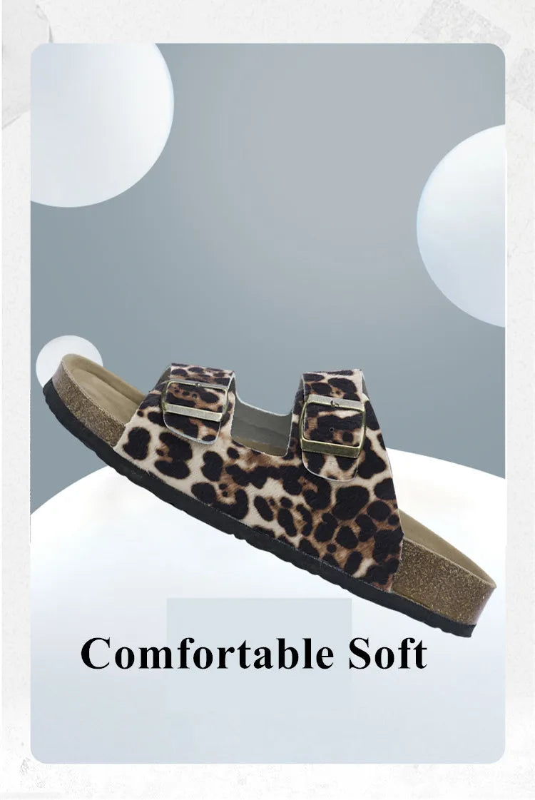 Summer Bestseller Cork Men's Flip-flops | Anti-slip Leopard Print Sandals