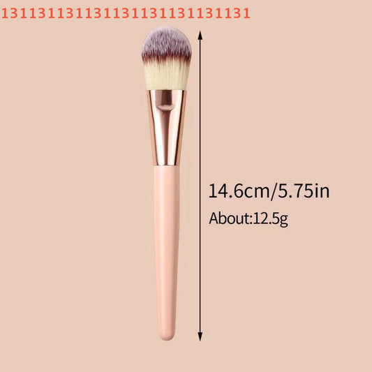 Brocha multifunción con mango de madera para base facial | Herramienta de maquillaje suave