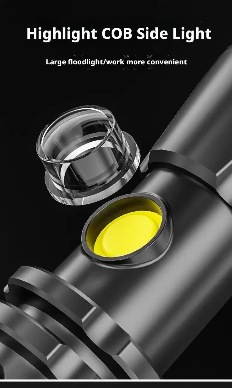Rechargeable Tactical Flashlight | Self-defense Torch & Window Breaker