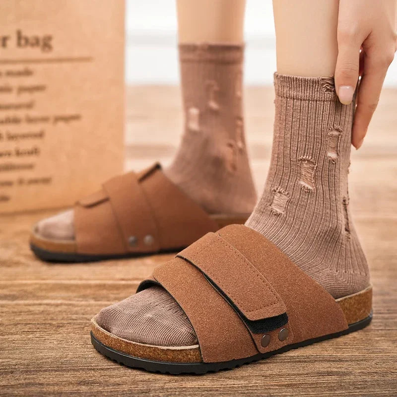 Stylish Cork Slippers for Men | Summer Beach Slides & Mules
