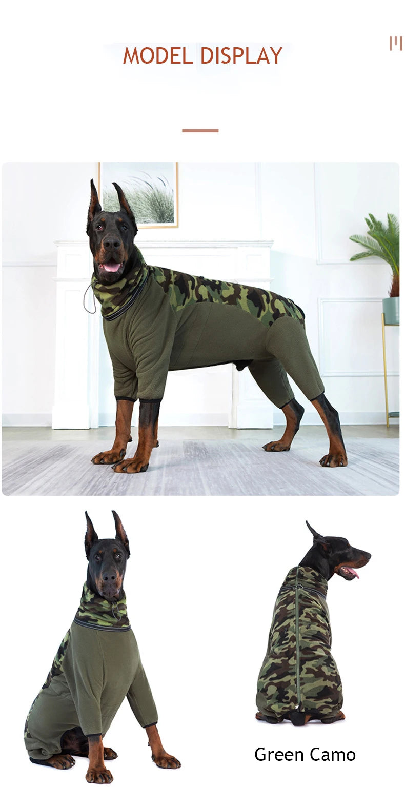 Warm Fleece Overalls for Dogs | Soft Winter Jumpsuit