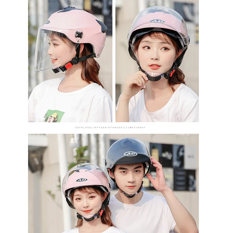LED Motorcycle Helmet for Moped & Electric Scooter | Unisex Safety Gear