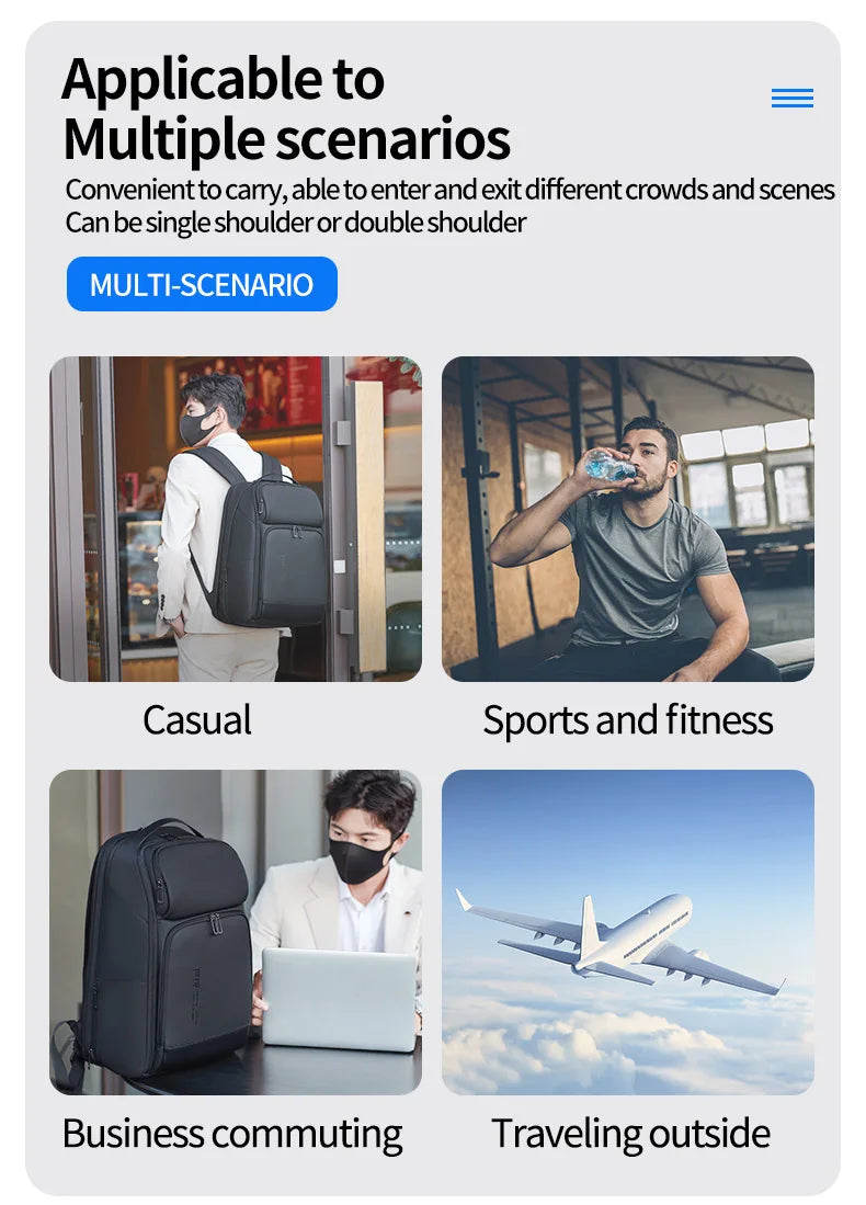 Waterproof Business Backpack with USB Charging | Travel Ready 35L