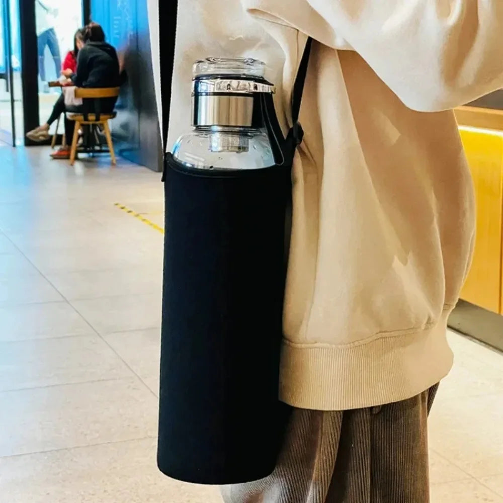 1L Large Capacity Glass Water Bottle | Portable Leakproof Drinkware