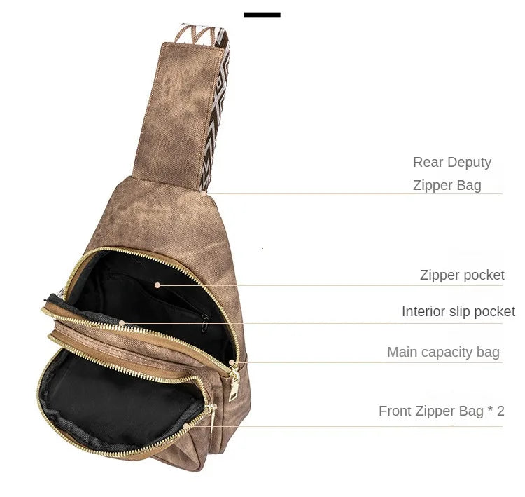 Stylish PU Leather Women Sling Bag | Versatile Crossbody Pack