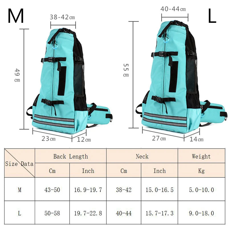 Cycling Travel Pet Carrier for Small to Medium Dogs | Adjustable Backpack