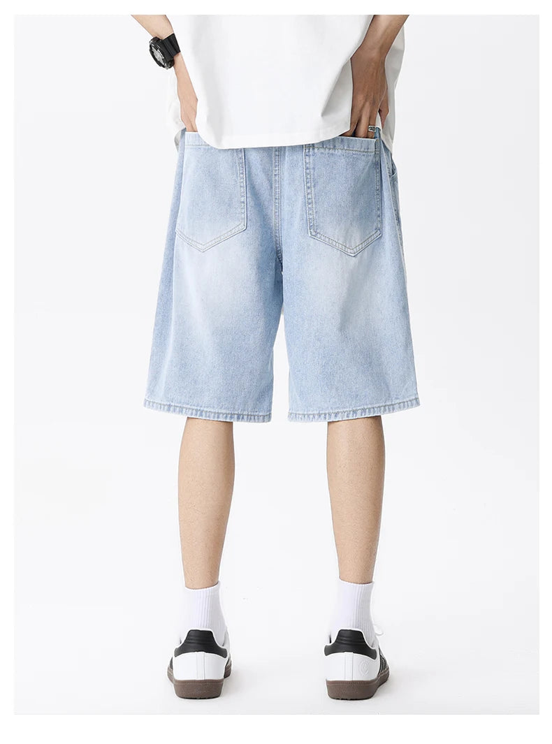 Men's Casual Light Blue Denim Shorts | Comfortable & Stylish