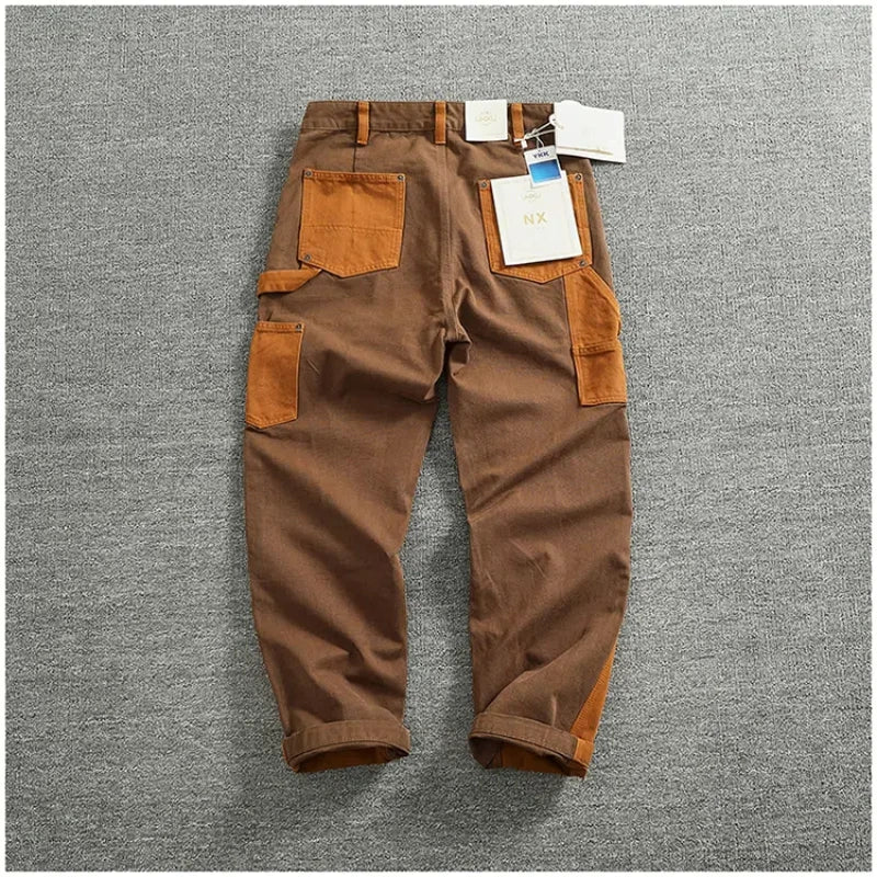 Vintage Cargo Overalls for Men | Stylish Heavy Canvas Pants