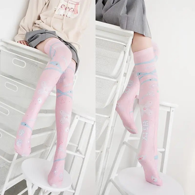 Cute Japanese Lolita Over The Knee Stockings for Women