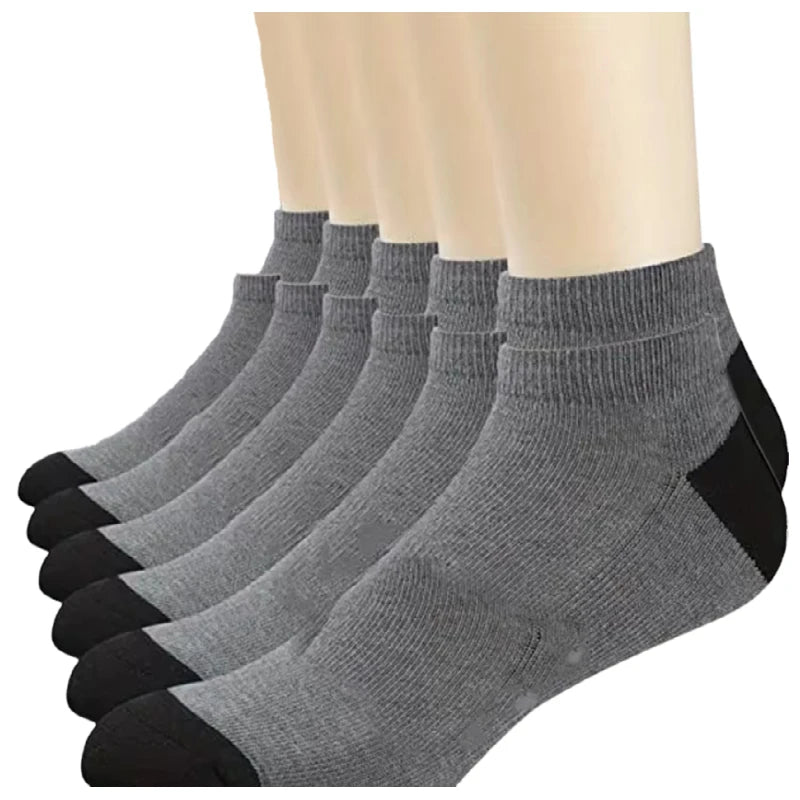 10 Pairs Men’s Cotton Short Socks | Breathable Low-Cut Ankle Socks
