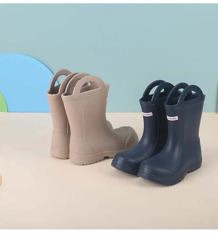 New Children Baby Rain Boots Lightweight Rubber Plastic Rain Boots Boy Girl Kids Rain Shoes Waterproof Garden Shoes Rainy Days