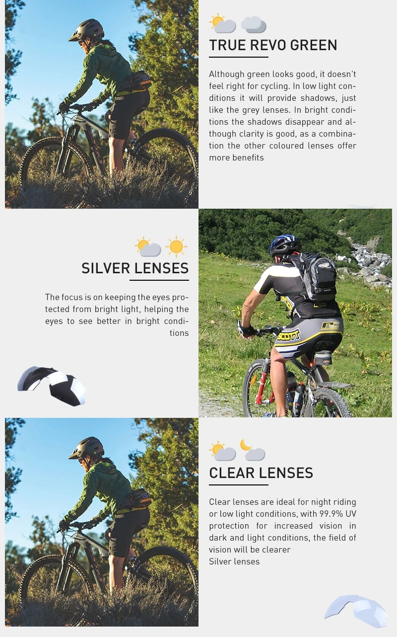 Unisex 3 Lens Cycling Glasses | Versatile Sport Sunglasses