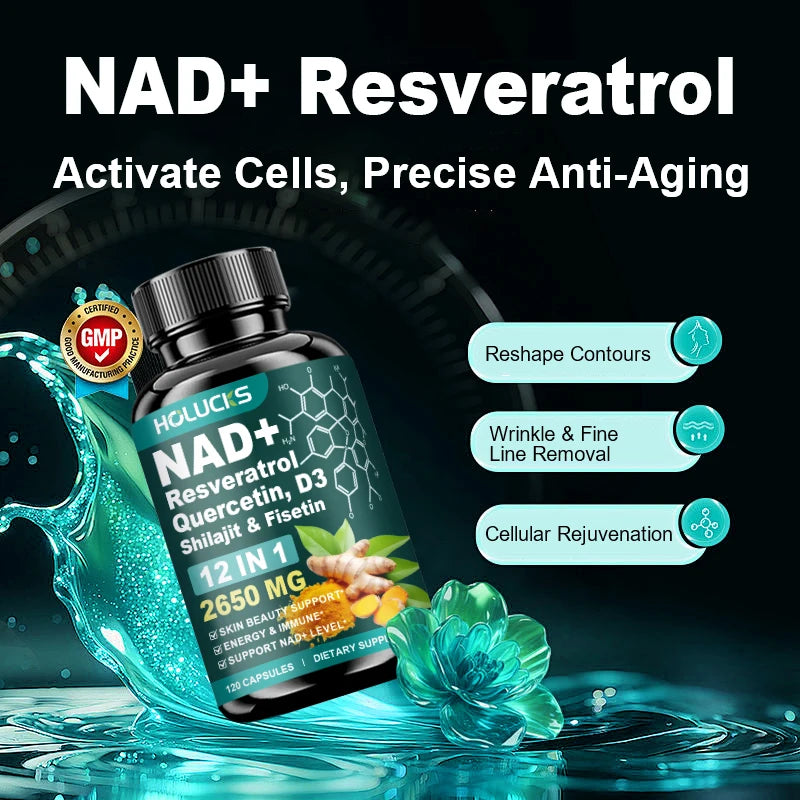 NAD+ Capsules with Resveratrol | Enhance Energy & Skin Health