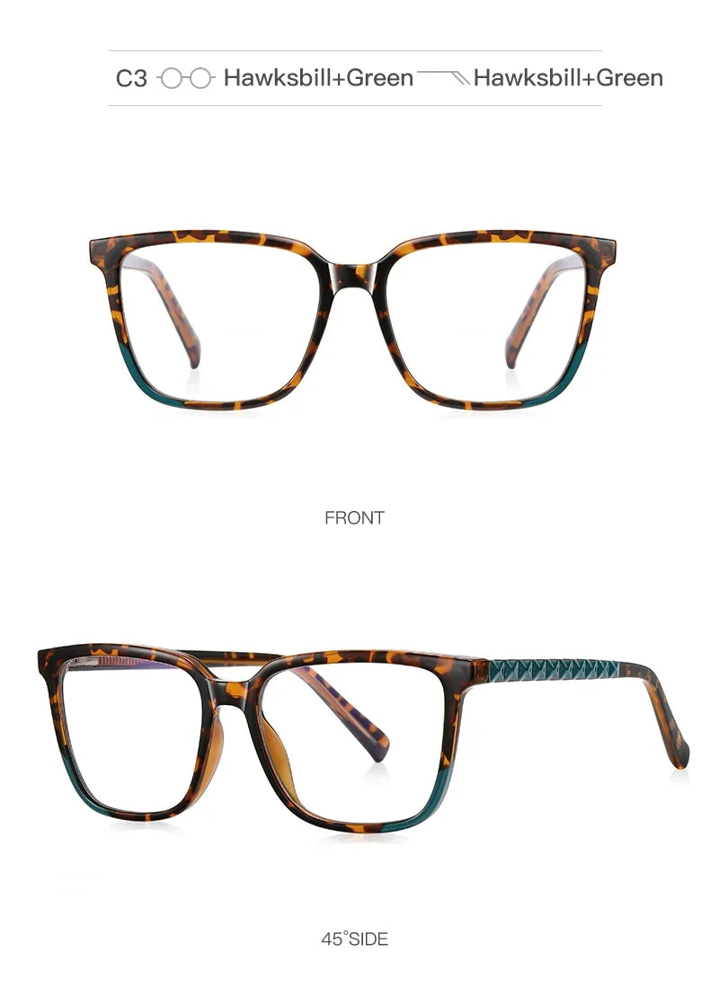 Stylish Women's Square Frame Anti-Blue Light Glasses