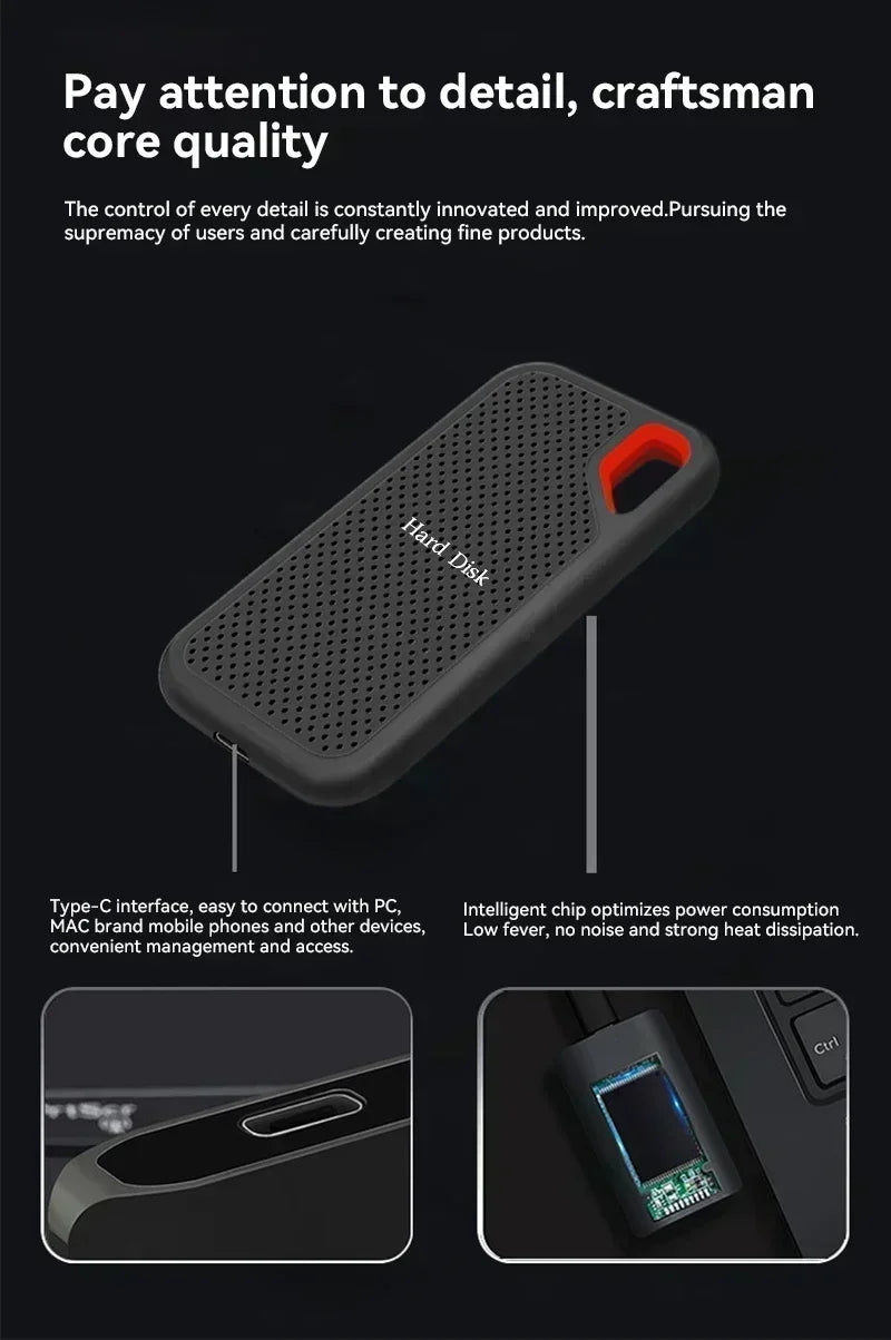 Slim Portable 4TB External SSD | High-Speed Data Storage Solution