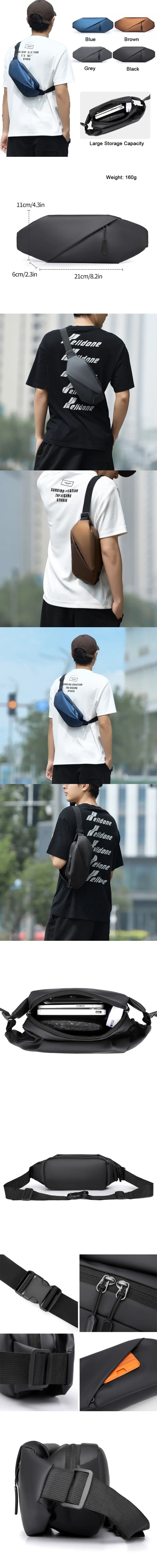 Men's Simple Large Capacity Shoulder Bag | Versatile Crossbody Design