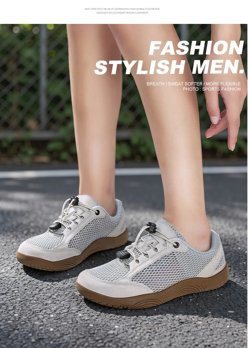 Wide Fit Casual Sports Shoes | Breathable Non-Slip Comfort