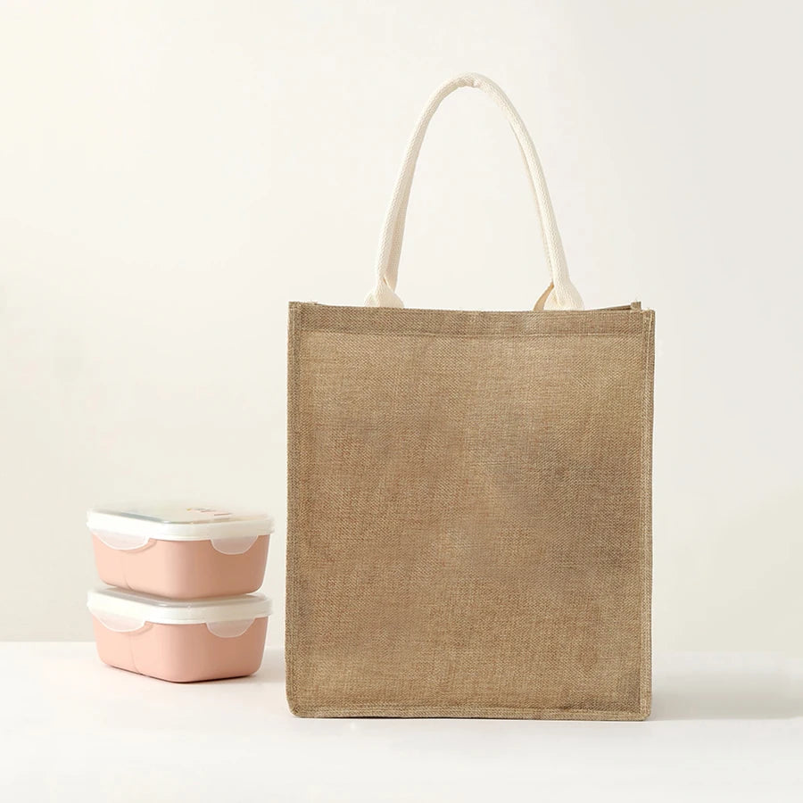 Large Capacity Linen Tote Bag | Versatile Shoulder Bag for Commuting