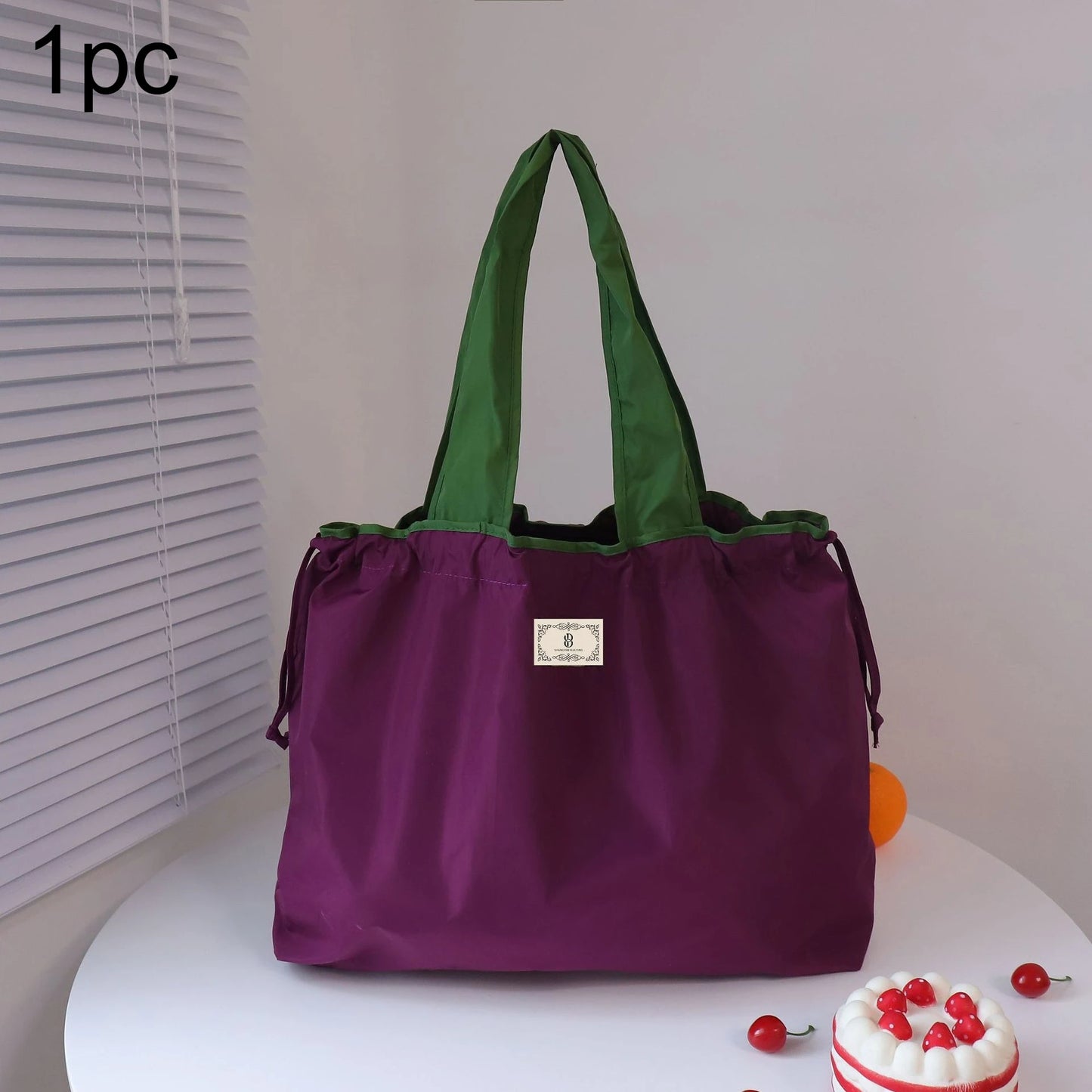 Foldable Large-Capacity Tote Bag | Stylish Grocery and Travel Companion