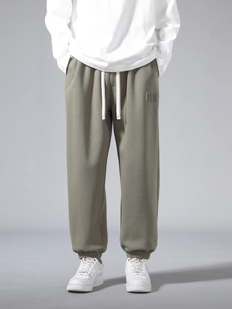 Big Size Men's Tapered Sweatpants | Comfortable Jogger Pants