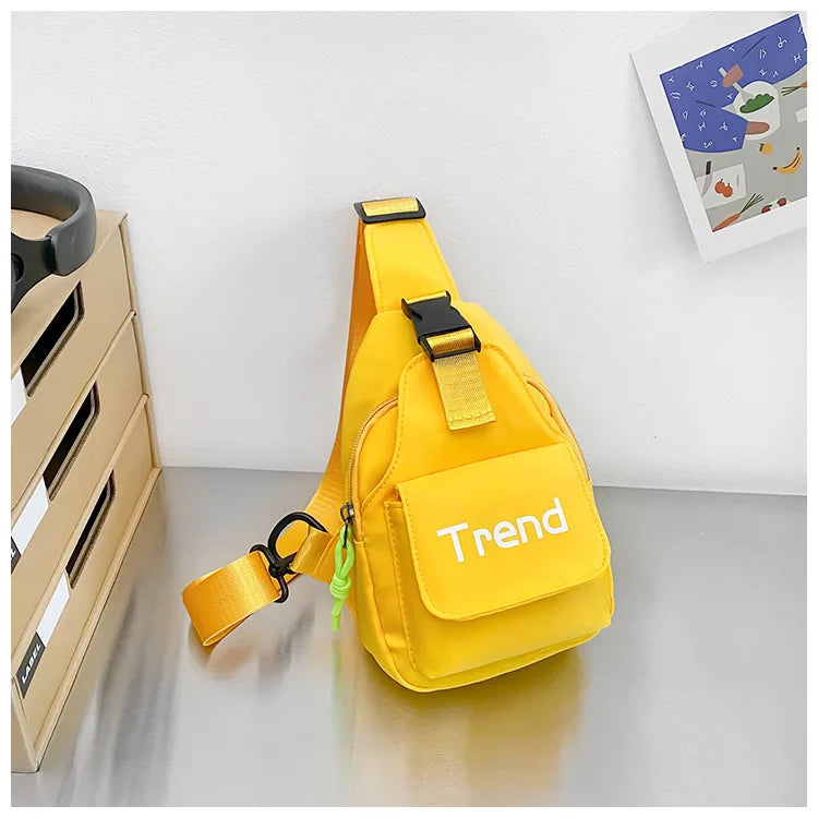 Cute Solid Color Children's Shoulder Bag | Stylish Kids Fanny Pack