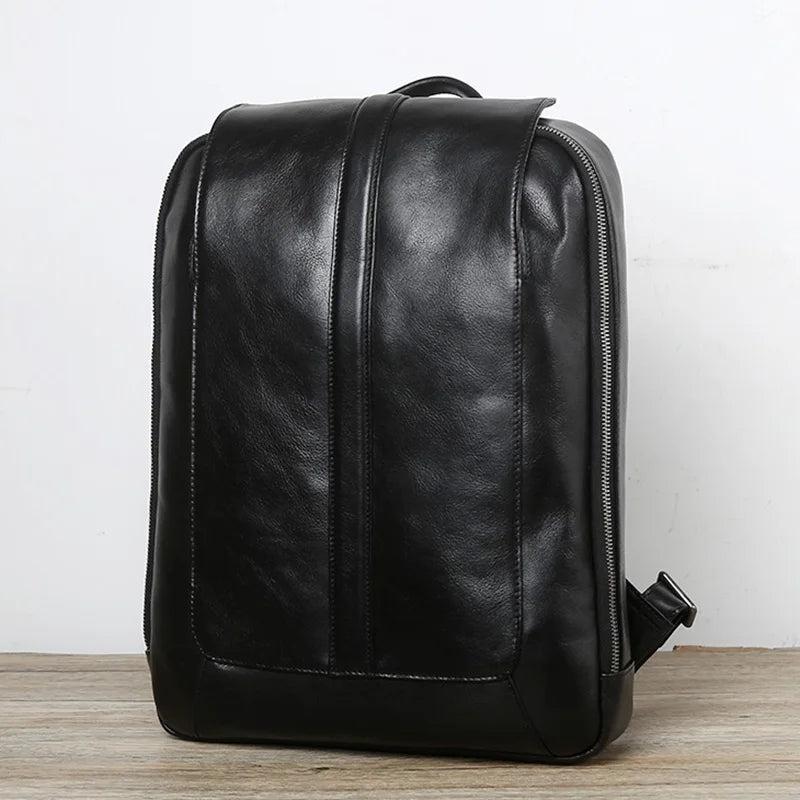 Men's Vintage Leather Backpack | High Capacity Computer Bag