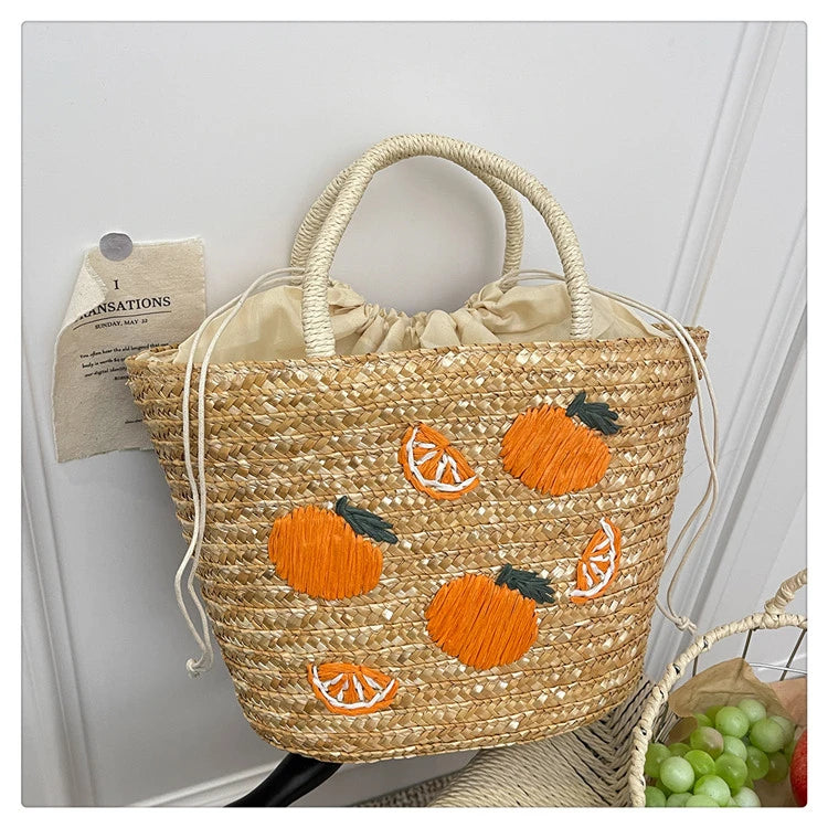 Casual Sweet Tote Bags | Perfect Straw Embroidery Shoulder Bag