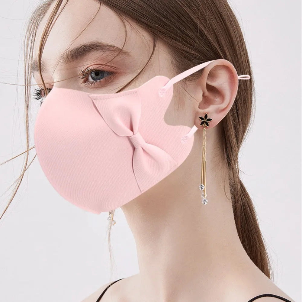 3D Bow Anti-UV Face Mask | Breathable UPF50+ Sunscreen Protection