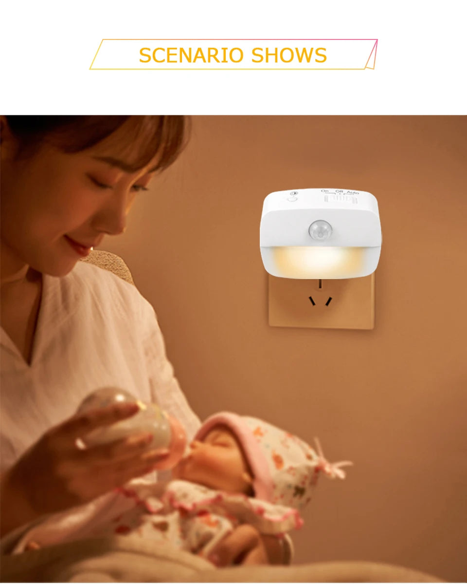 LED Motion Sensor Night Light | 3-Color Temperature Convenience