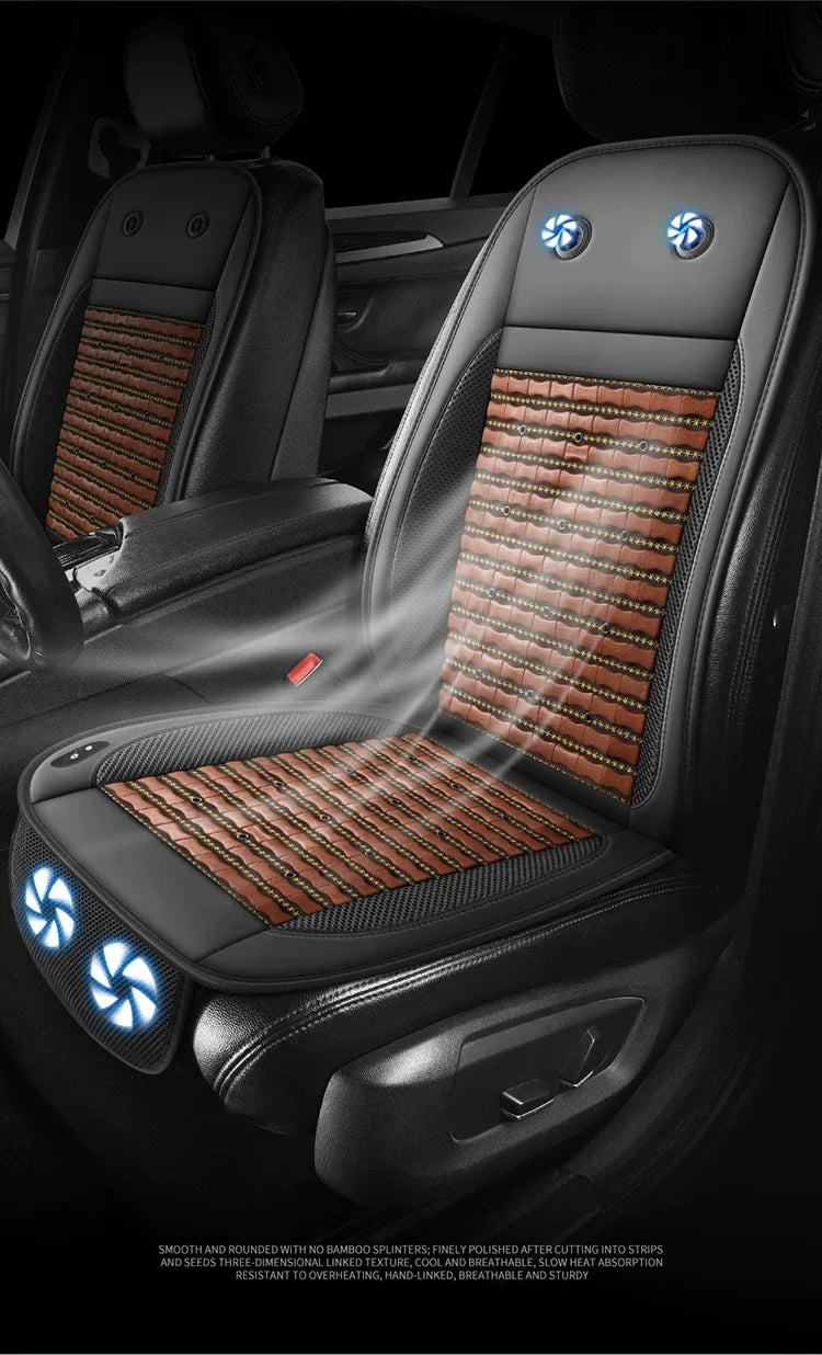 Summer Car Cooling Seat Cover with Fans | Universal Ventilation Cushion