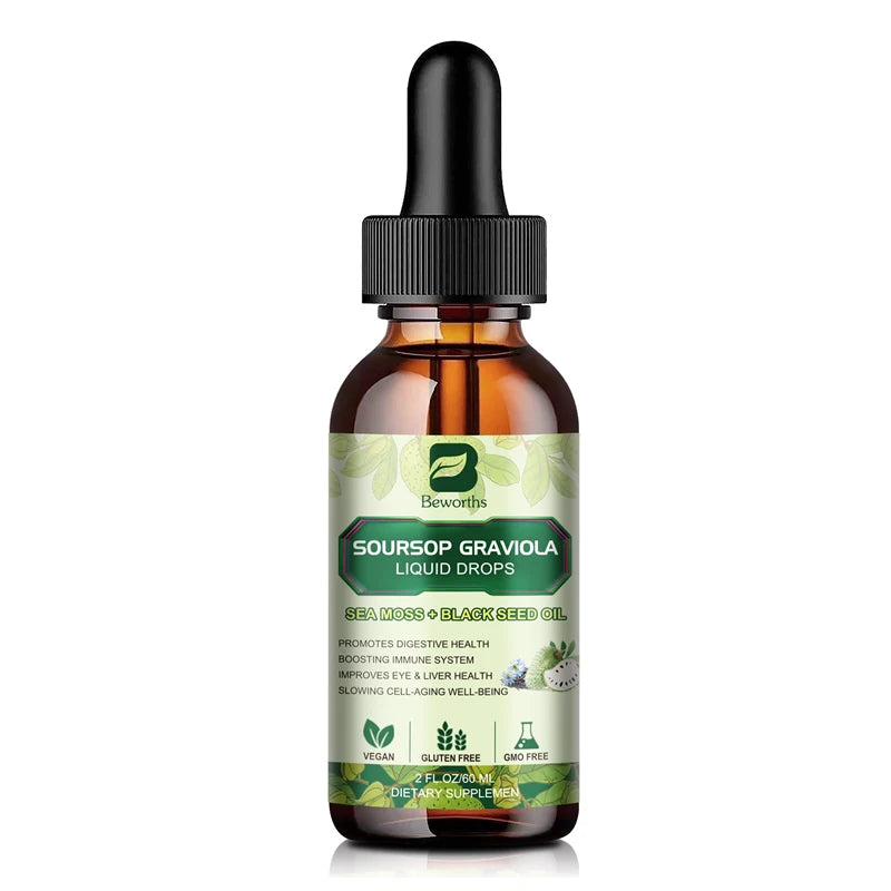 Sea Moss & Soursop Graviola Extract Drops | Support Immunity & Digestion