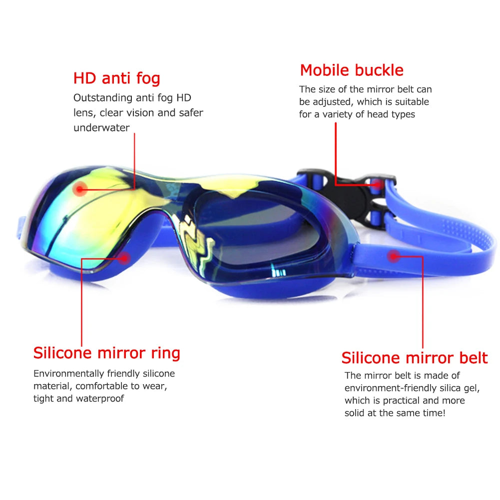 Anti-Fog Swimming Goggles | No Leak Professional Swim Glasses