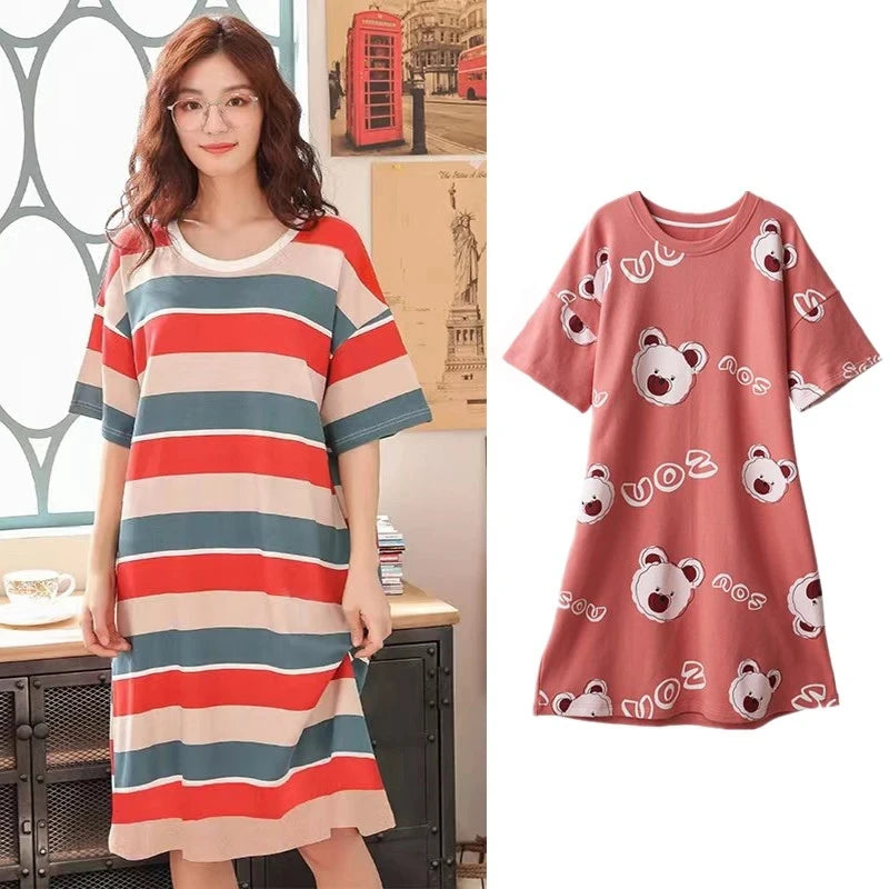 Cute Women's Short Sleeve Nightgown | Plus Size Sleepwear