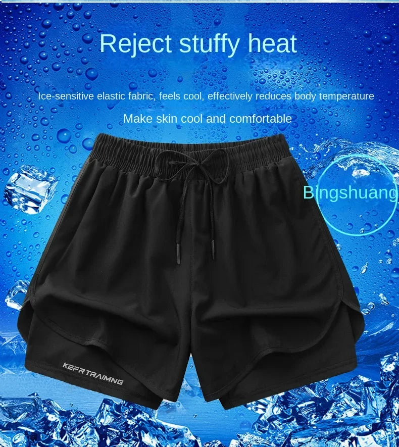 Men's & Women's Anti-Glare Double Layer Sports Shorts | Summer Style