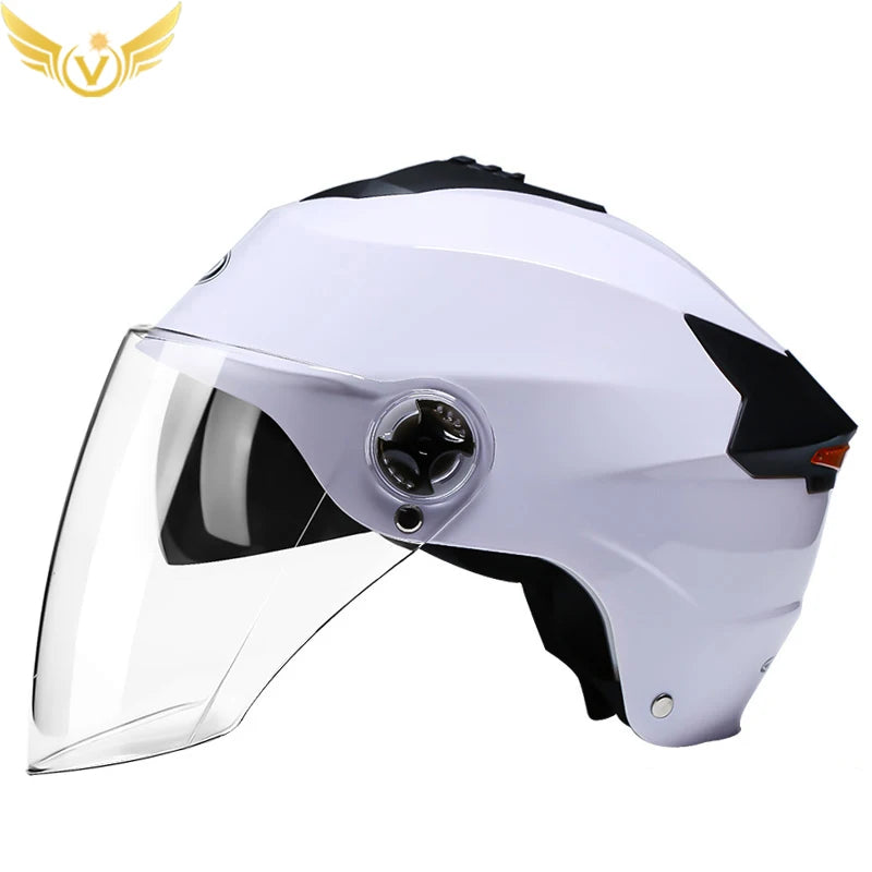 LED Motorcycle Helmet for Moped & Electric Scooter | Unisex Safety Gear