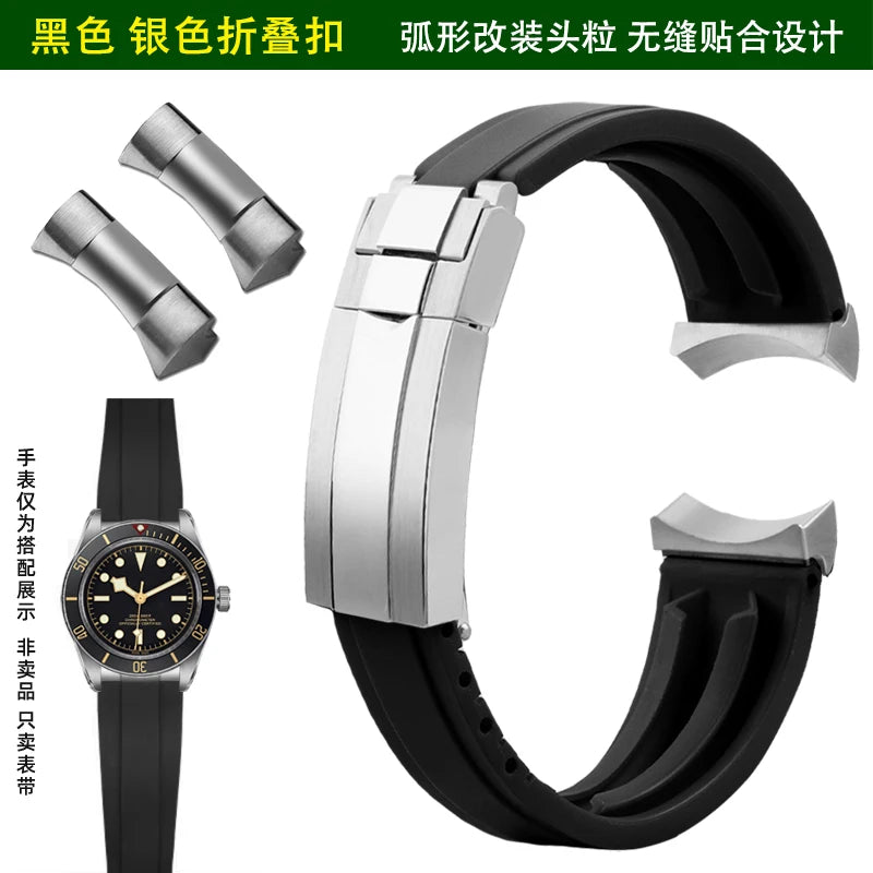 Soft Rubber Watch Strap | Quick Release Diver Band for All Watches