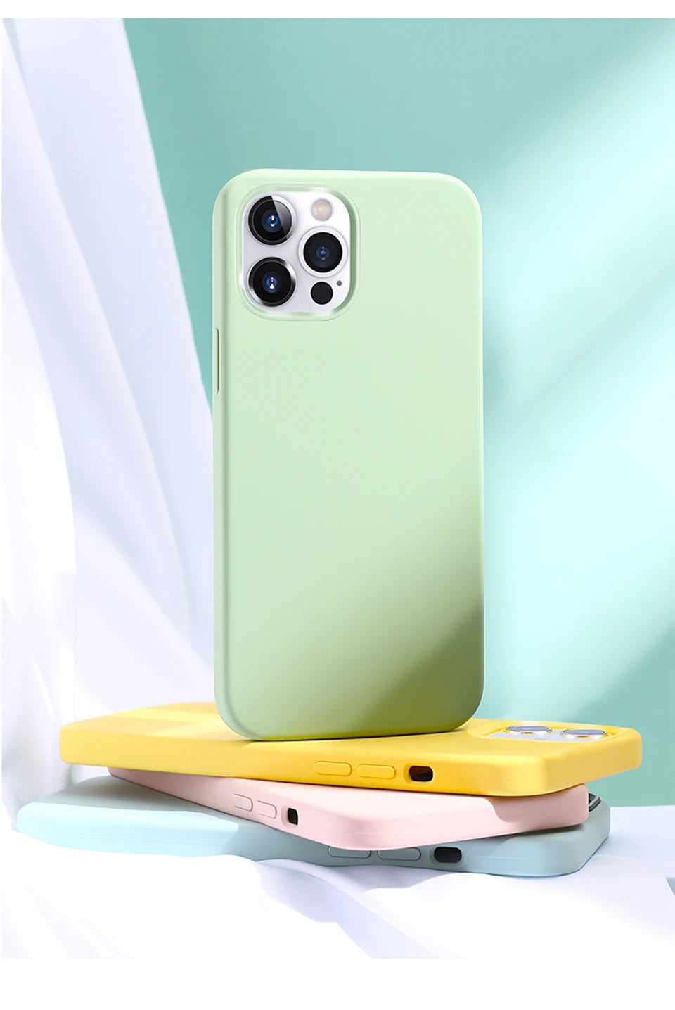 Luxury Liquid Silicone Phone Case for iPhone 11-16 Pro Max & Plus