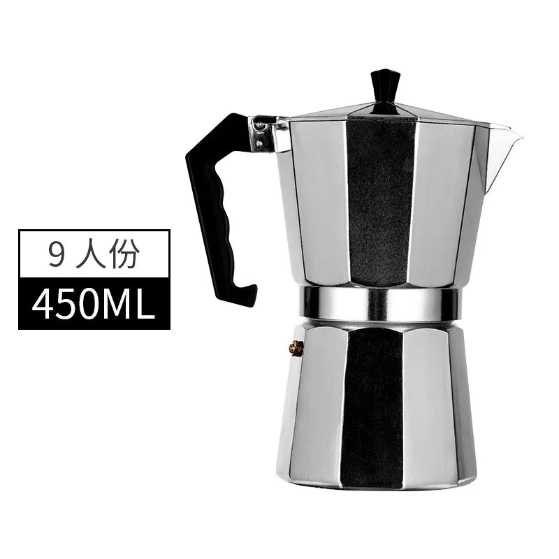 Italian Outdoor Aluminum Mocha Coffee Pot | Portable & Stylish