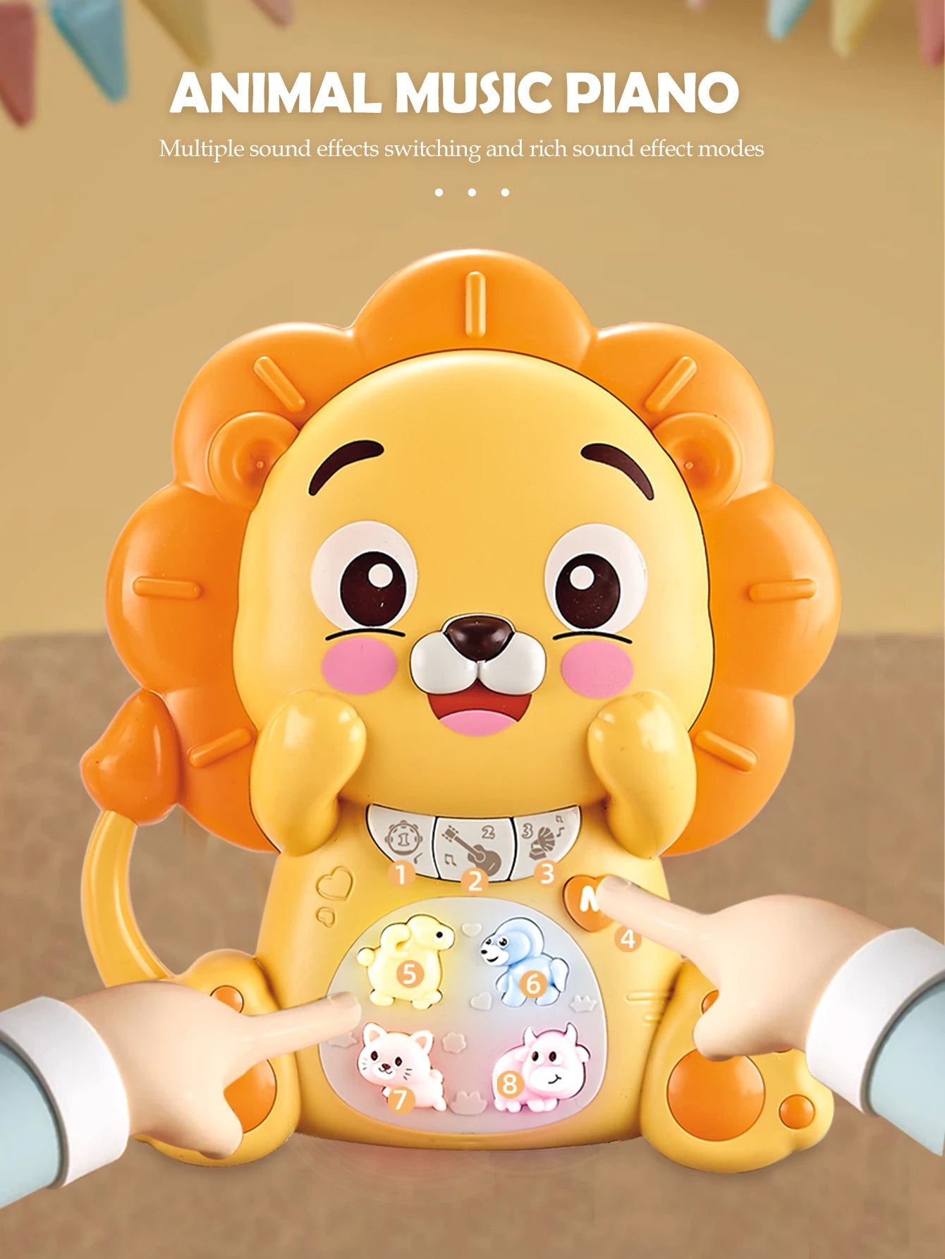 Interactive Cartoon Animal Electronic Keyboard | Fun Piano for Kids