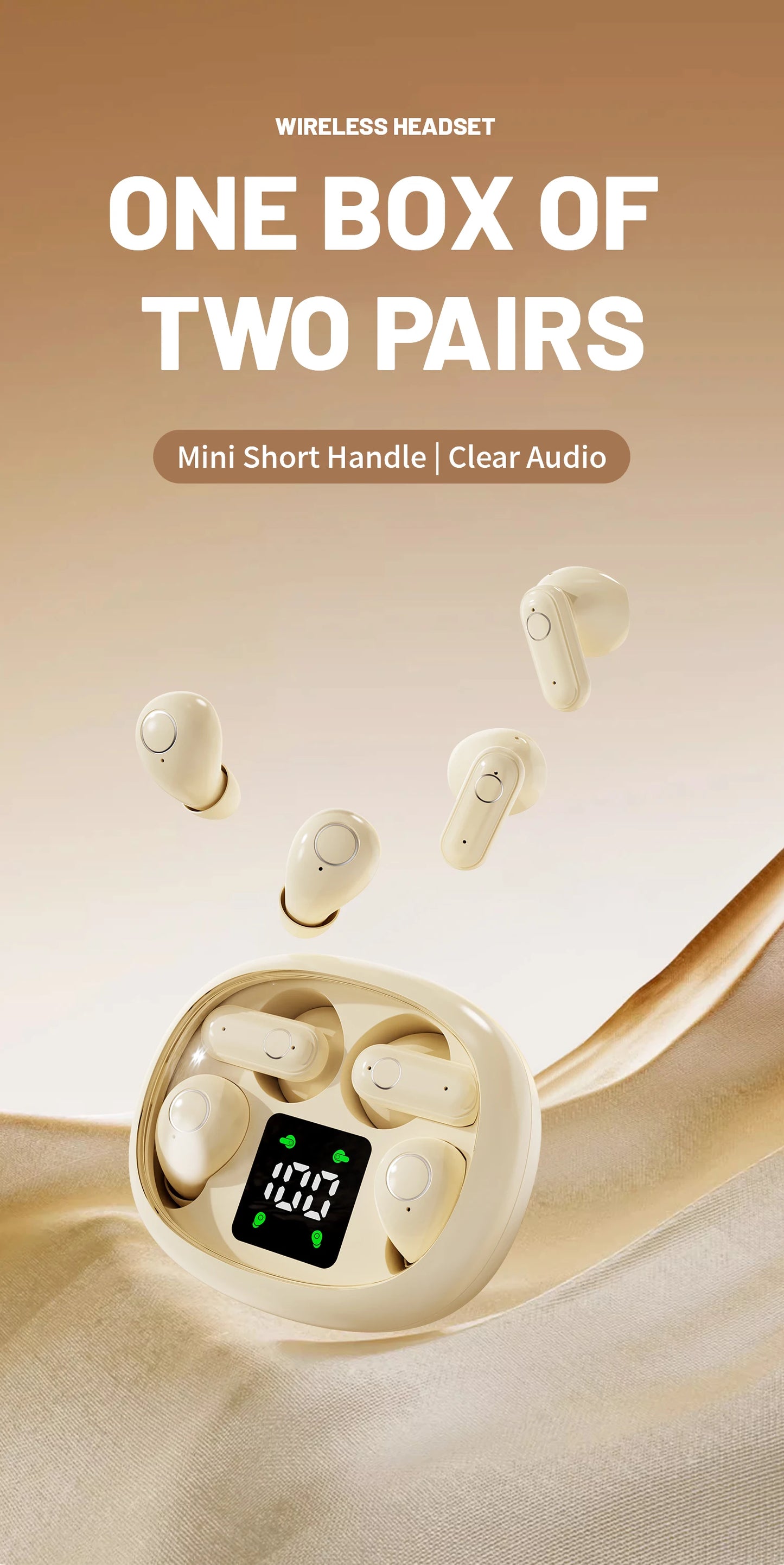 Long Range Bluetooth Earphones Wireless for Sports Running
