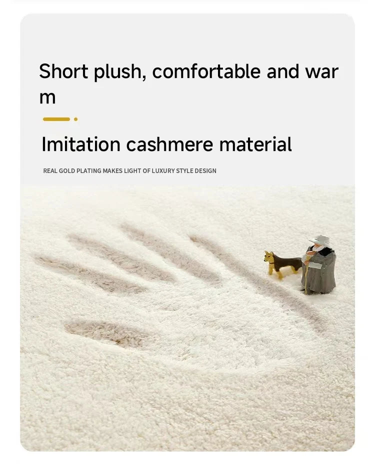 Irregular Cartoon Animal Cashmere Carpet | Cozy Floor Mat for Kids