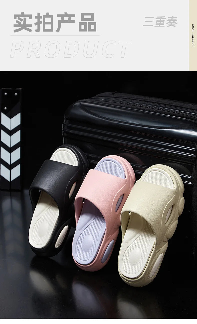 Men's Summer Sandals - Soft Cloud House Platform Slides for Beach